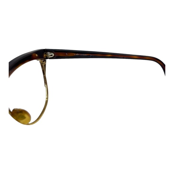 Oliver Valentino Sunglasses Frame Only V569 312 Black Gold Cat eye Lenses H6259 - Picture 6 of 7